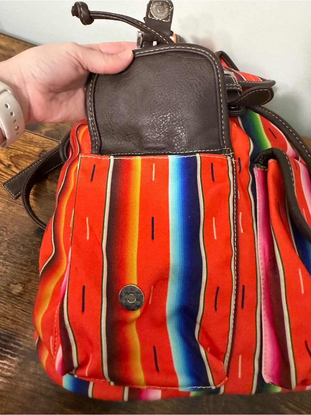 Montana West Colorful Santa Fe Sarape Backpack - Picture 15 of 16